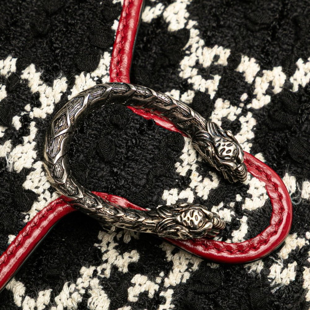 Gucci GG Dionysus Chain Shoulder Bag/Wallet Bag 401231 in Black and Red Tweed... - Picture 6 of 9